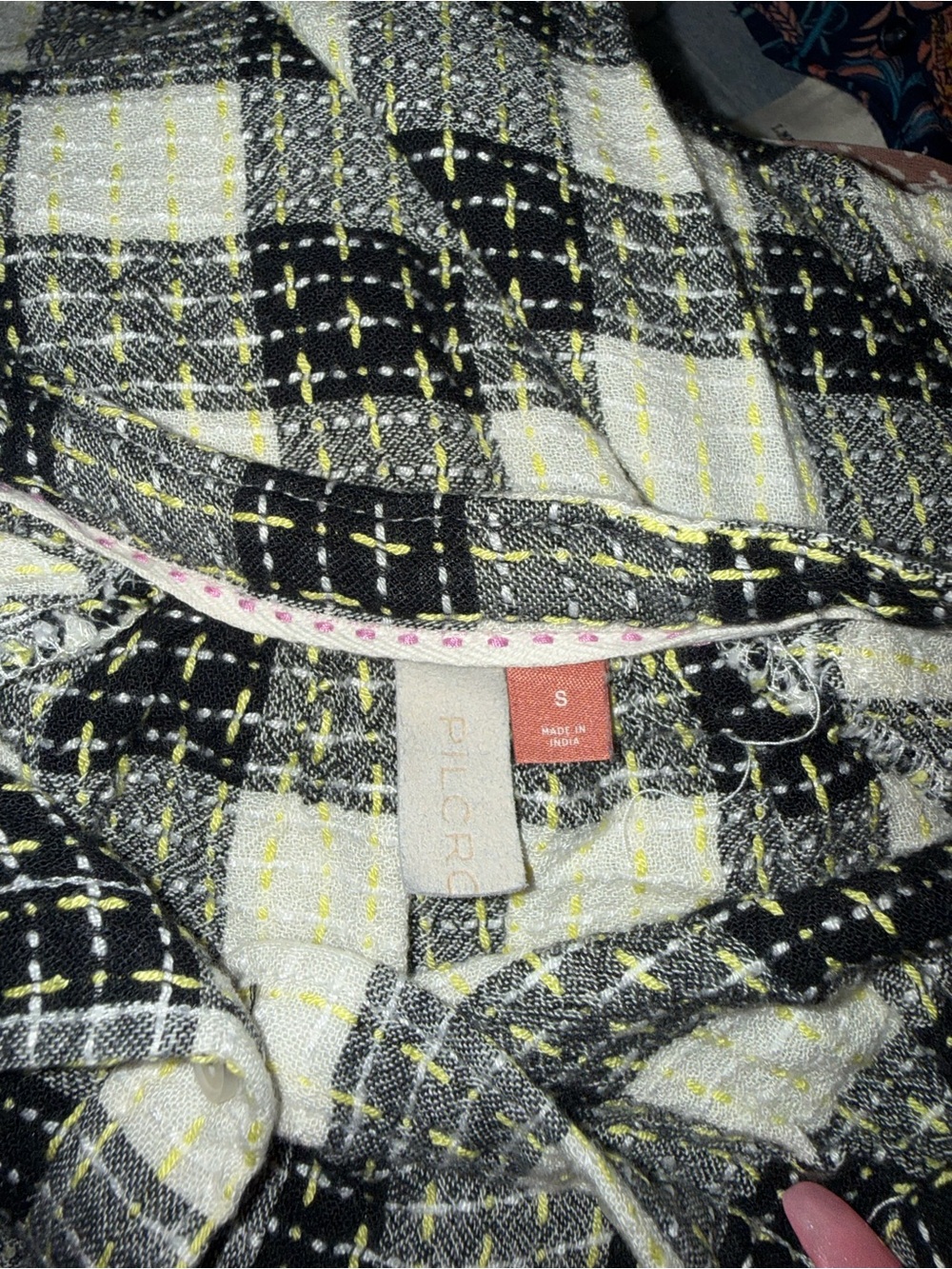 Anthropologie Pilcro Breezy Wool Blend Plaid Button-Down - Picture 6 of 6